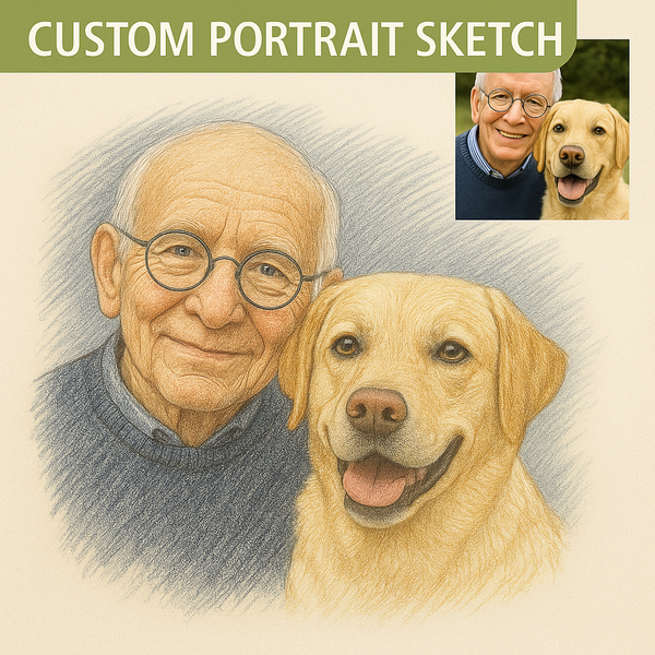 Portrait Sketch from Your Photo – Hand-Drawn Pencil Art