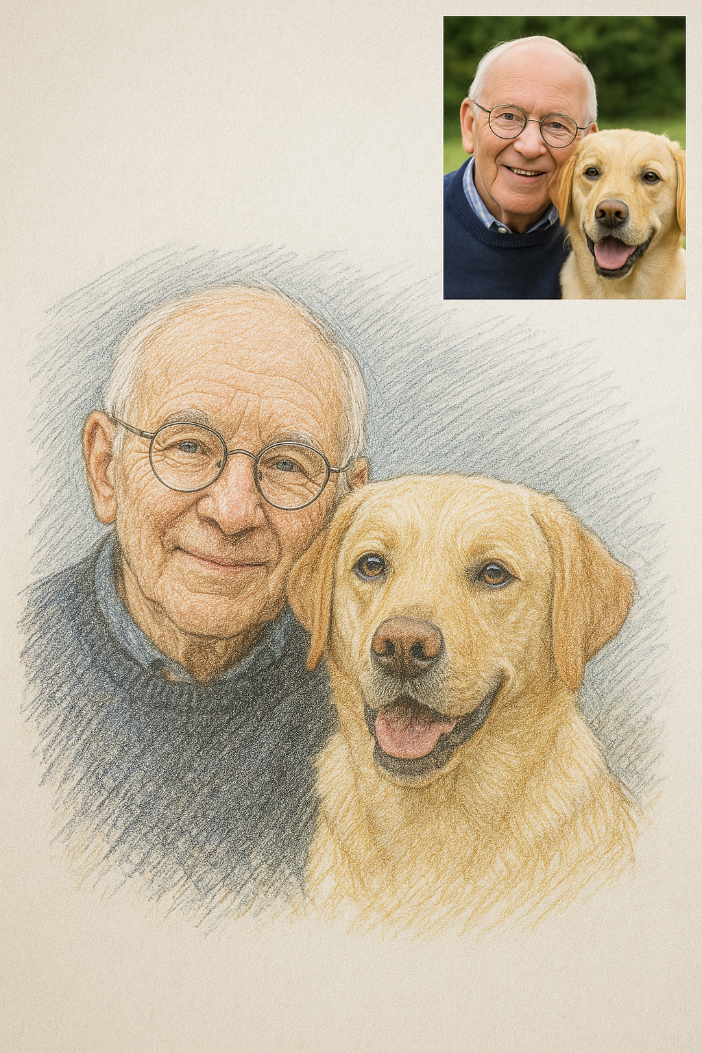 Custom Portrait Sketch from Your Photo – Hand-Drawn Pencil Art