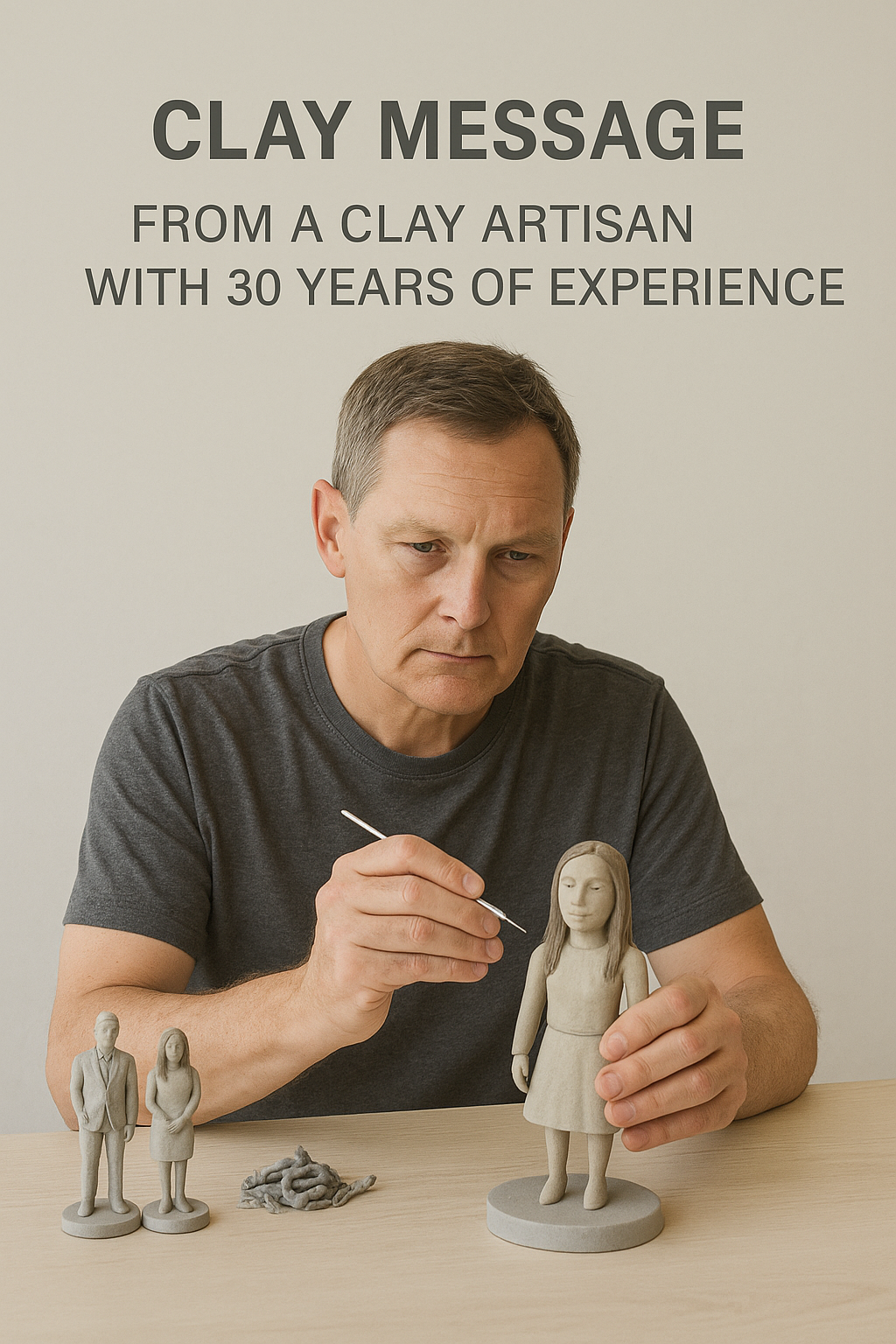 Handmade Custom Polymer Clay Figurine | Personalized Portrait Doll Gift