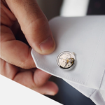 Luxury Steel-Titanium Cufflinks – Fully Personalized with Custom Text or Design | Premium Engraved Gift for Weddings, Anniversaries & Business