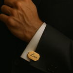 Luxury Steel-Titanium Cufflinks – Fully Personalized with Custom Text or Design | Premium Engraved Gift for Weddings, Anniversaries & Business
